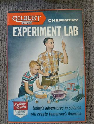 Vintage Gilbert Chemistry Experiment Lab No.  12014 In Metal Case