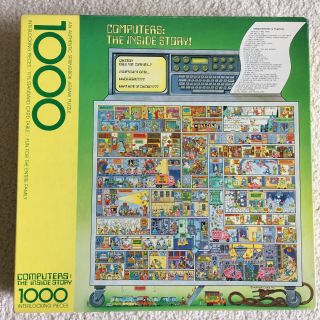 Vintage Springbok 1000 Piece Puzzle " Computers The Inside Story " By Bob Martin