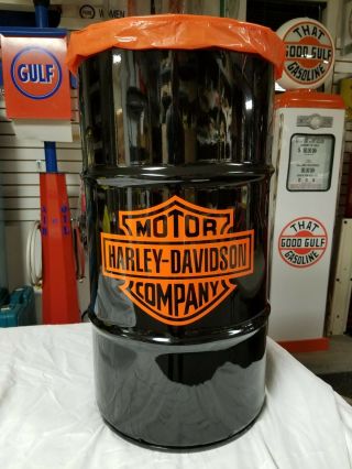 Classic Motorcycle 50s 60s Vintage Style 16 Gallon Cold Rolled Steel Trash Can