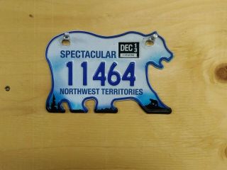 2013 Northwest Territories Canada Polar Bear Motorcycle License - Licence Plate