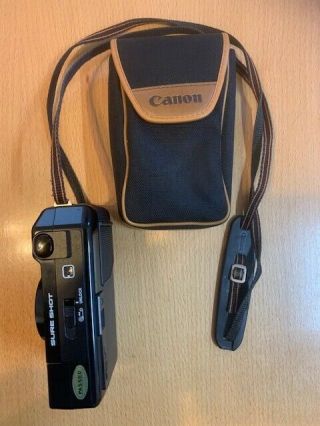 Vintage Canon Sure Shot Auto Focus Camera Lens 38mm 1:2.  8 Case & Strap