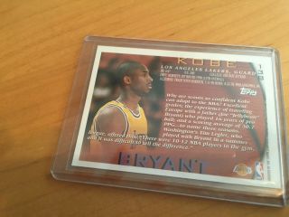 Kobe Bryant 1996 Topps 96/97 Rookie card 138 2