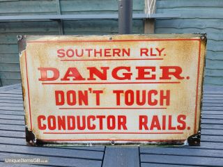 Southern Railway Danger Enamel Sign 51cm X 32cm