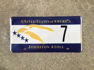 Johnston Atoll - U.  S.  A.  - License Plate - United States Of America