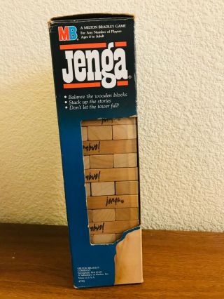Vintage 1986 Jenga by Milton Bradley Games Wooden Blocks 4793 2