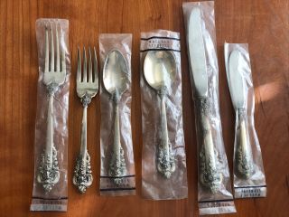 Sterling Silver Wallace 1941 Grande Baroque 6 Piece Place Setting Opened Pkg