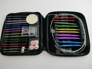 Vtg Boye Circular Needlemaster Knitting Needle Interchangeable 40 Piece Kit Case