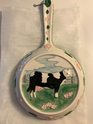 Vintage Ceramic Cow Wall Plaque - Brand Is Sigma The Tastesetter