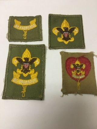 Vintage Boy Scout Rank 60s Patch 4 Pc Tenderfoot,  1st & 2nd Class,  Life