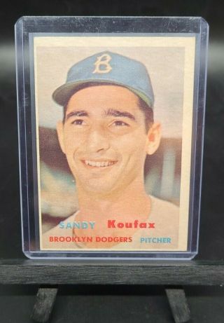 Sandy Koufax 1957 Topps Chewing Gum 302 - Brooklyn Dodgers