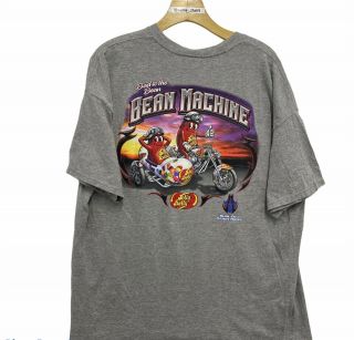 Vintage Jelly Belly Bean Machine Double Sided Graphic Candy Shirt Gray 2xl