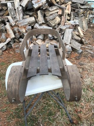 Antique Wooden Sled,  Old Wood Sled,  Primitive Children’s Winter Fun,