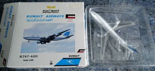 Net Models Kuwait Airways Boeing 747 400 Pow Die Cast Model 1:500 9k - Ade