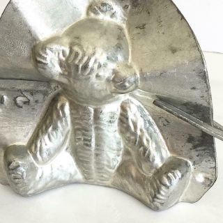 Antique Letang ? 4.  5” Curved Sitting Cocoa Teddy Bear Chocolate Mold