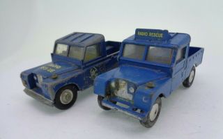2x Vintage Corgi Toys Diecast Land Rover 109 Wb Radio Rescue