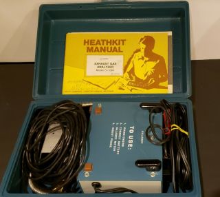 Heathkit Vintage Model Ci - 1080 Exhaust Gas Analyzer With Probe Case Manuel 100