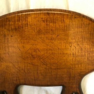Antique Vintage Solid Tiger Maple Wooden Pig Cutting Board 19 