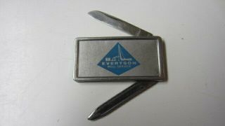 Vintage Barlow Advertising Pocket Knife & Nail File: Evertson Well Service