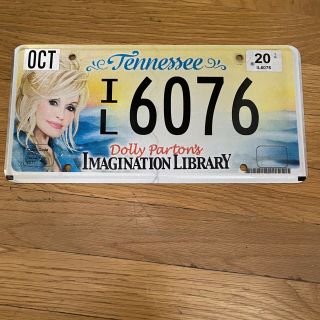 Dolly Parton Tennessee License Plate Imagination Library