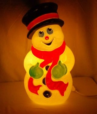 Vintage 1999 Grand Venture 18 " Snowman Blow Mold W/light Cord Frosty