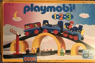Playmobil 123 Train & Bridge Tracks Set 6606 Vintage 1998