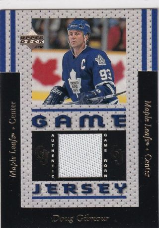 96/97 Ud Upper Deck Doug Gilmour Game Jersey 3