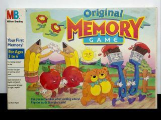 Vintage 1990 Memory Game Milton Bradley -