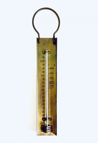 Vintage Brass Brannan Jam Suger Caramel Kitchen Thermometer