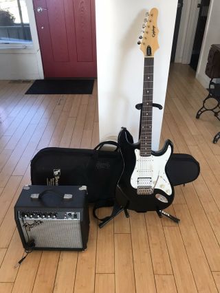 Epiphone / Gibson Batwing Electric Guitar Package With Amp,  Case,  And Stand