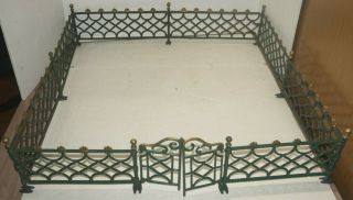 Circa 1890 Antique Victorian Cast Iron Train Toy Layout Fence
