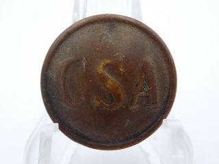 Antique Civil War Confederate Army Csa General Service Coat Button
