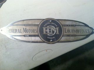 Emd General Motors Locomotive Builders Plate March 1955 Northern Pacific Rr