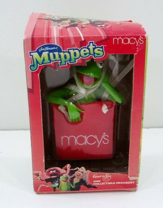 Vintage 2002 Macy’s Kermit The Frog Muppets Christmas Ornament