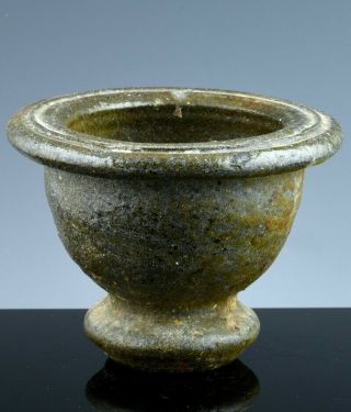 Chinese Green Glazed Stoneware Medicine Tea Pestle Bowl Tang To Han Dynasty