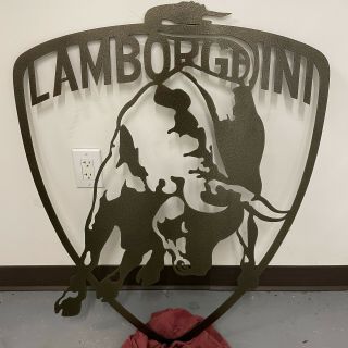 Lamborghini Metal Sign (36 Inches Tall,  30 Inches Wide)