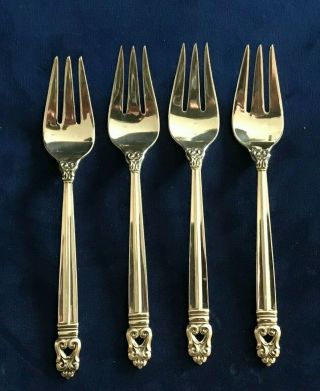 Royal Danish By International Sterling Silver Salad Forks Set Of 4 Forks No Mono