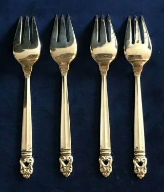 ROYAL DANISH by International Sterling Silver Salad Forks Set of 4 Forks No Mono 2