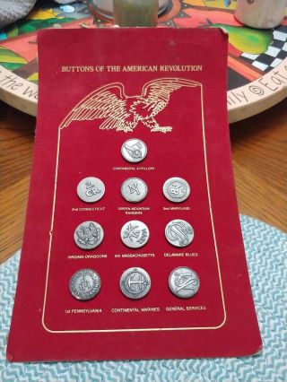 Buttons Of The American Revolution Vintage Set Of 10