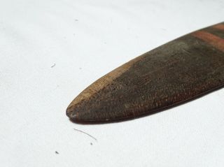 Antique Australian Aboriginal Mulga wood Hunting Boomerang Ochre Painted 2