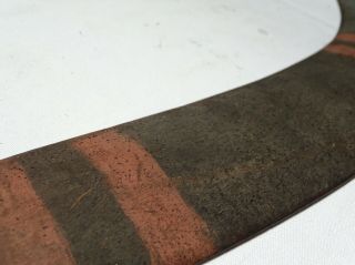 Antique Australian Aboriginal Mulga wood Hunting Boomerang Ochre Painted 3