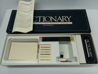 Vintage 1st First Edition Pictionary The Game Quick Draw Complete 1985 3