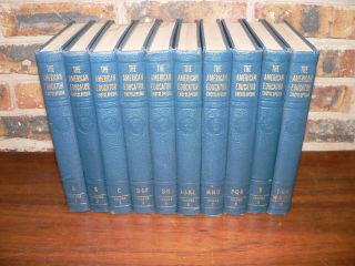 Vintage 10 Volume Set The American Educator Encyclopedia Hardcover Books 1953
