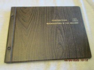Vintage Ideal System Contractors Bookkeeping Tax Record Forms Book