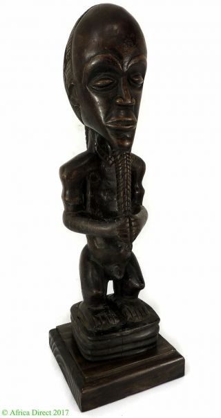 Baule Standing Male Figure Custom Stand Ivory Coast African Art