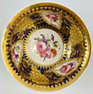 19thc Antique Fine English Porcelain Bowl Nantgarw Coalport C1820 Gold Gilt 840