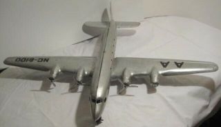 Big Antique Pressed Steel Toy Airplane 27 " W Sp Marx Dc - 7 American Airlines 1947
