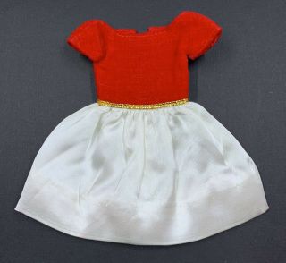 Vintage Skipper 1902 Silk N Fancy Red Velvet And White Satin Dress Minty