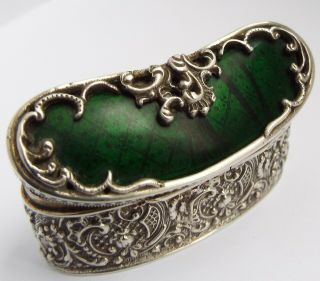 Lovely Decorative Antique 19th Century Austro Hungarian Solid Silver Snuff Box