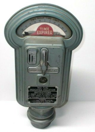 Vintage 1940`s - 50`s Duncan Miller 1/5/10 Cent Parking Meter,