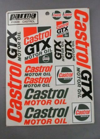 Vintage Parma 10620 Castrol Decal Sticker Sheet Nos Complete